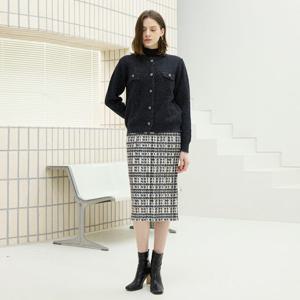 [요이츠] 하운드투스 H라인 벨벳 플리츠 스커트_YI10WNPSK31