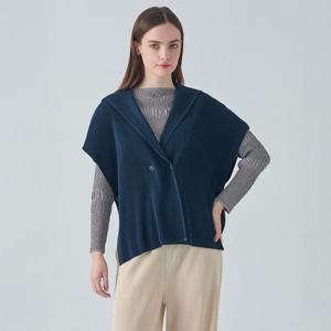 [요이츠] 스트라이프 플리츠 라운드 블라우스 그레이_YK08WRPBL01