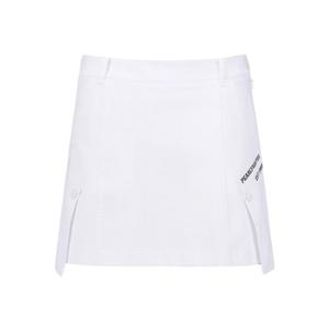 파리게이츠골프스커트 NQC 521E1PC203_WH 여성 언발란스 백 플리츠 큐롯 스커트
