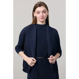 [요이츠] 와이드 숄카라 오픈 플리츠 가디건_YJ02WNPJK01