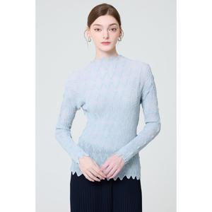 [요이츠] 아이스 지그재그 프릴 플리츠 블라우스_YI04WNPBL07