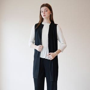 [요이츠] 메쉬 믹스 오픈 플리츠 베스트_YJ04WNPVT05