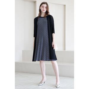 [요이츠] 쉬폰 숄카라 플리츠 롱 자켓_YJ04WQPCT01