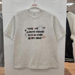 소이 HC22 칼라 5부 루즈핏 멜란지 슬럽티 26M0485