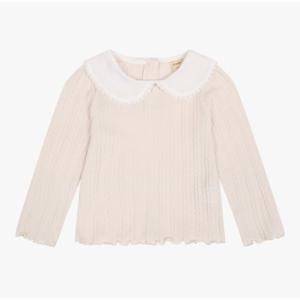 [치크(키즈)]레이스 카라 변형 소재 티셔츠 CKLA24W2G