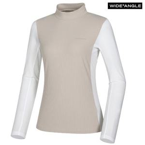 [와이드앵글]TO 버티컬 컬러블록 하이넥 티셔츠 WWP24231E2