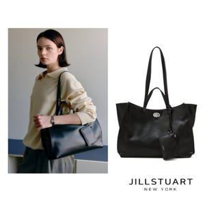 [질스튜어트] 가죽 오브 장식 쇼퍼 L 블랙 JABA6E105BK