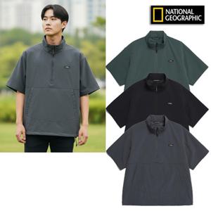 내셔널지오그래픽 N252UFT143 아델리 남여공용 경량 우븐 스트레치 스탠드넥 반팔 아노락