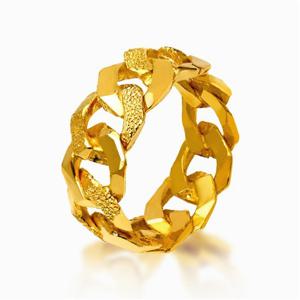 [한국금다이아몬드] 순금 24K 반지 콤비 체인 11.25g