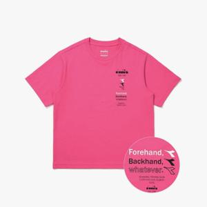 디아도라반팔티 AQS D5221LRS55PKD AIRTEX 레터링 반팔 티셔츠 PINK