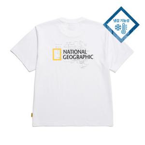 내셔널지오그래픽 N242UTS940 빅 로고 아트웍 반팔 티셔츠 WHITE