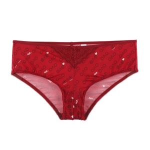 [예스]버건디 레터링 나염 사각ST팬티 YSWPW915