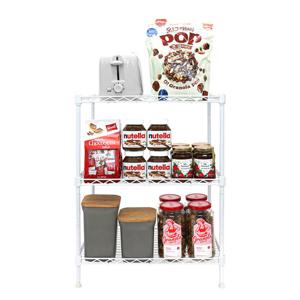 [팬물산] 450 미니 메탈랙 3단 선반 화이트