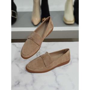 한슈 세이브존03 스웨이드 골드 H 소프트 로퍼 단화 1.5cm HS17740zd