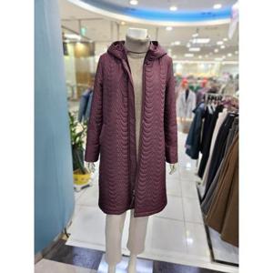 포라리 세이브존05 물결 자수 겨울 누빔 코트 L349040