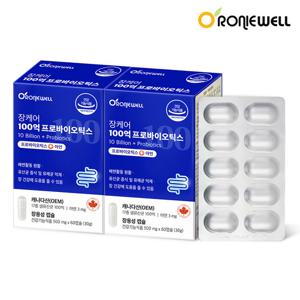 [로니웰] 장케어 100억 프로바이오틱스 60캡슐 x 2개_총 4개월