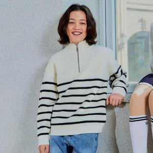 유솔 sh06 반집업 꽈배기 스웨터1 ULKA241U1