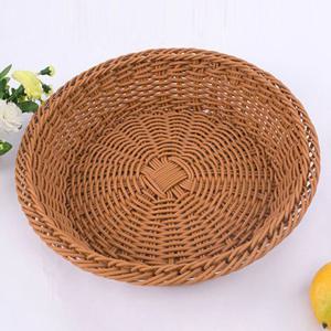 원형 라탄 다용도 수납바구니(대)