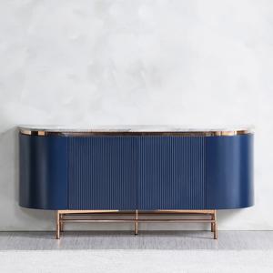 네스톤 템바보드 로즈골드 대리석 와이드체스트 사이드보드