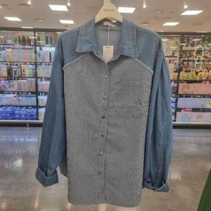 Destijl HC34 봄.가을 팔 품편한부드러운루즈핏청셔츠 D2513bl21