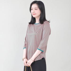 애비뉴투지 엄마옷 더블 실켓 면 보들보들 칠부 봄 가을 티셔츠 A07426