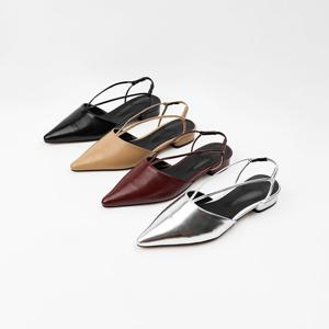 [신난다슈] 여성 구두 슬링백 힐 2cm 스틸레토 플랫 뮬 샌들 펌프스 낮은굽 밴딩 NF255202