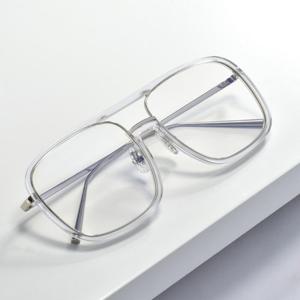 [루킹포유]네오레트로 39501R 오버핏 투브릿지 뿔테안경 C2 투명
