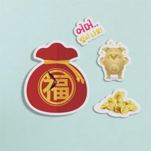 아트박스/꾸밈 nb011-인테리어벽시계-복주머니