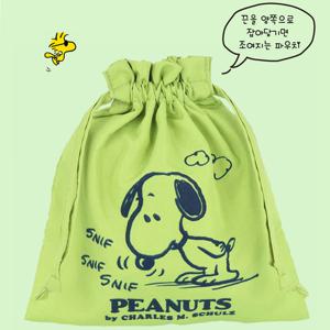 퍼프 프린트 주머니 PNAT11 라이트 그린 파우치 소품