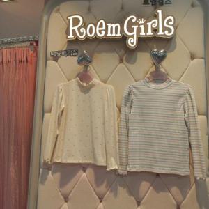 로엠걸즈 DP01 반넥 골지 긴팔 티셔츠 RGLA26W1P