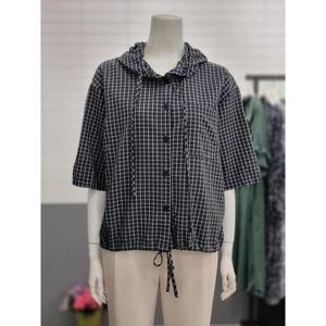 아날도바시니 세이브존02 체크 후드 셔츠 AY09BL38S