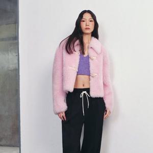 [LAP] 토글 장식 롱헤어 퍼자켓 AQ4FJA61