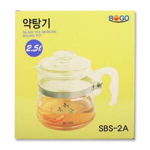 약탕기2500ml(SBS-2A) 유리약탕기 차주전자 내열유리 커피포트 티주전자