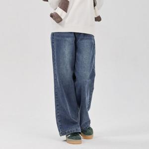 [오션스카이] 여아 M톤 기모 와이드 데님팬츠-EFJG2374C0N