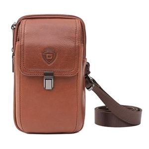 고급 가죽 가방 남성 핸드폰 크로스백 라이트브라운 남자가죽가방