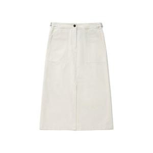 커버낫반바지 JQS CO2401SR71-IV 우먼 코튼 퍼티그 스커트 Ivory