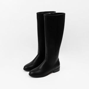 [신난다슈] 여성 롱부츠 3cm 여자 방한 플랫 부츠 따뜻한 기모 발편한 통굽 MRO255139 블랙