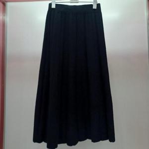 Destijl HC06 신축성좋은 허리밴딩 A라인 플레어 플리츠 세로결 니트롱스커트 D2543sk02B