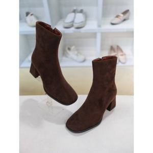 [블리아르]모던 스웨이드 여성 미들힐 삭스 부츠 6cm BLMD501014