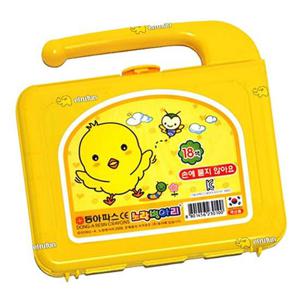 아기크레파스 동아 노랑병아리 크레파스 18색 1P 아기 미술 크레용