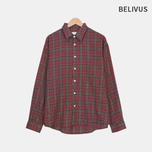 빌리버스 남자 가을무드 캐주얼 체크 셔츠 레이어드 남방 BWWT056