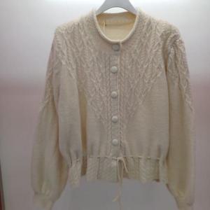 Destijl HC06 크롭 잔꽈배기 스트링 로우 반목폴라 울 니트가디건 D2611cd03B