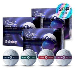 세인트나인 뉴 시그니처 퍼팅트랙 3피스 골프공 3더즌 (36구) _V
