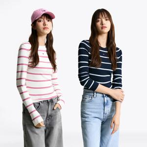 [공식][타미진스] 슬림 에센셜 립 롱 슬리브 2종 택1 (T32F7TTO03TWT1)