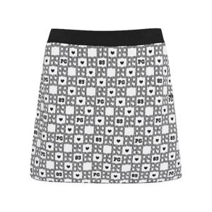 M 파리게이츠골프스커트 NQC 521E1PC382_BK 여성 체크 패턴 큐롯 니트 스커트
