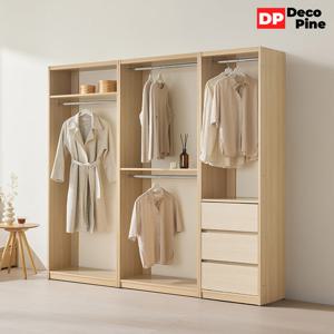 데코파인 댄디 드레스룸 2200 T세트 옷장 1단 2단 서랍장 시스템