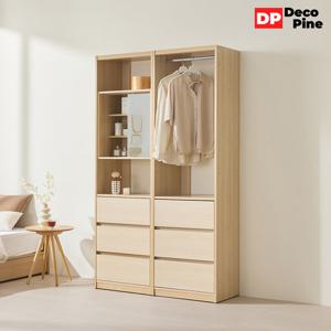 데코파인 댄디 드레스룸 1200 D세트 서랍옷장 화장대 시스템장