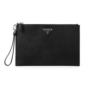 프라다 2NH005 PN9 F0002 사피아노 트라이앵글 로고 스트랩 클러치백