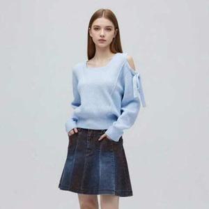 [에고이스트] (ES1KL163) 어깨 트임 리본 디테일 니트 풀오버