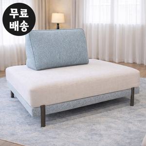 뷰아 패브릭 쇼파 모듈형 소파 1인용 스툴 블루그린